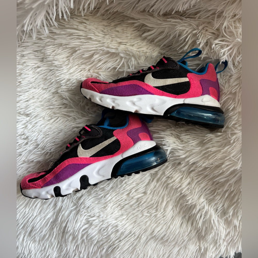 Nike - Kids Air Max 270 React Pink Lace Up Shoes